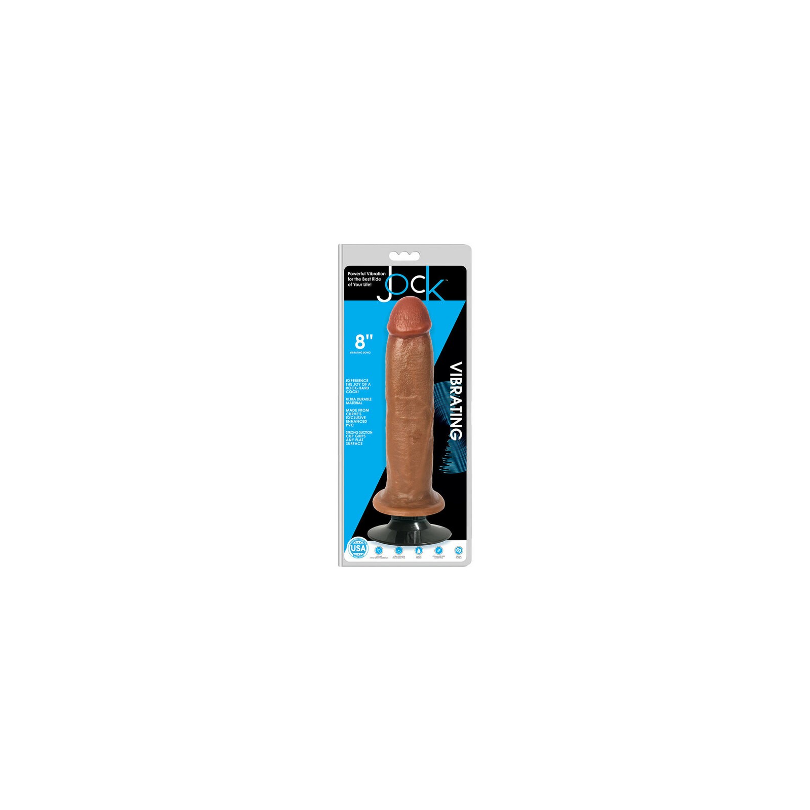 Dildo Vibrador JOCK de 8 in. Sin Bolas Medio