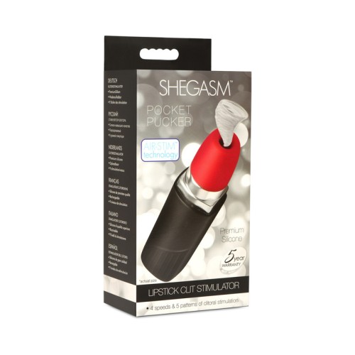 Portable Shegasm Pocket Pucker Lipstick Clit Stimulator