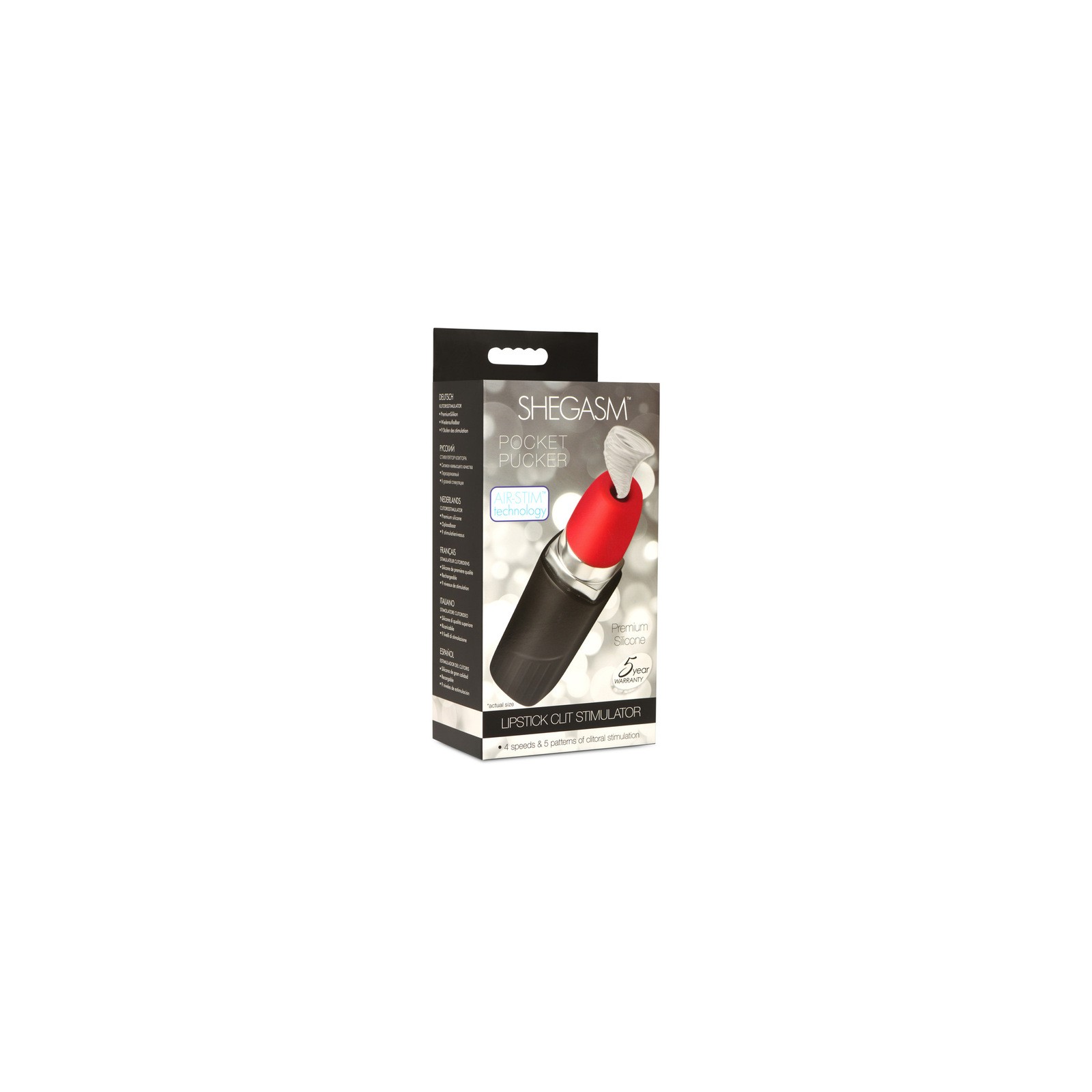 Estimulador de Clítoris en Forma de Labial Portable Shegasm Pocket Pucker