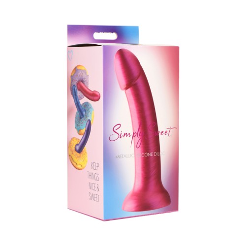 Dildo de Silicona Metálica Simply Sweet de 7 in.