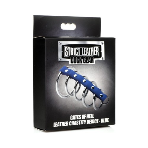 Strict Leather Gates of Hell Blue Cock Ring