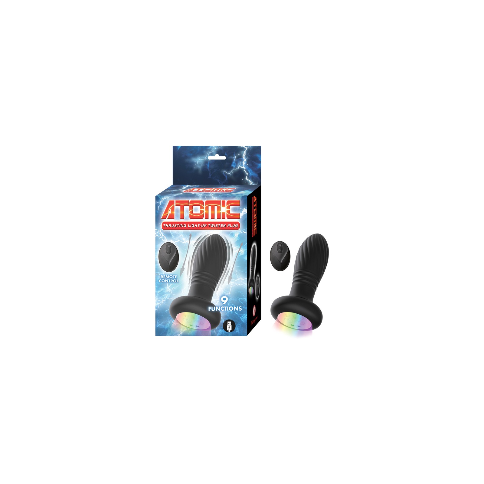 Atomic Thrusting Light-Up Twister Plug Black