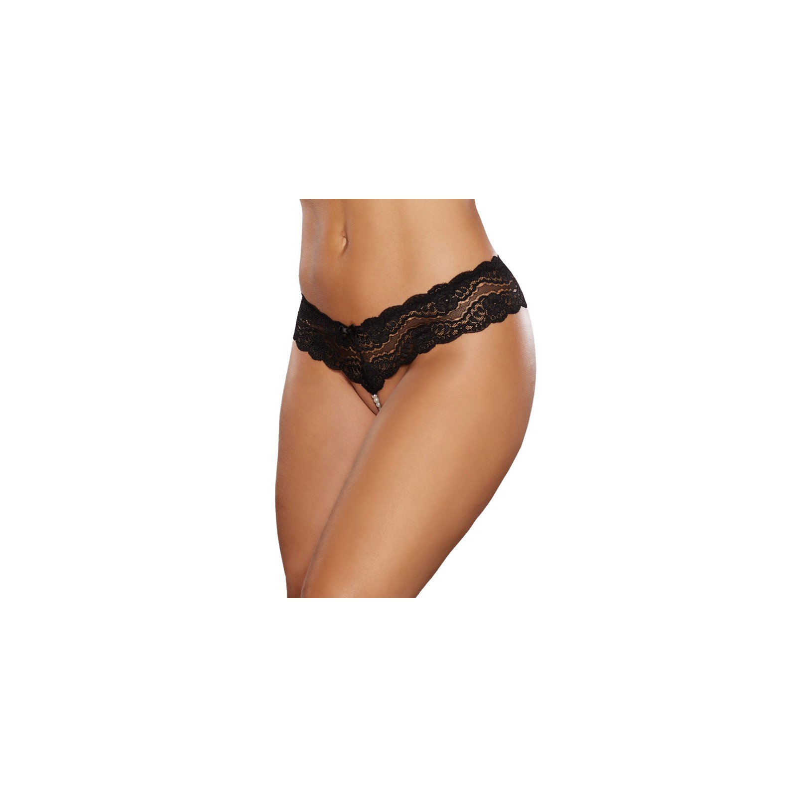 Allure Lip Sync Lace Pearl String Thong