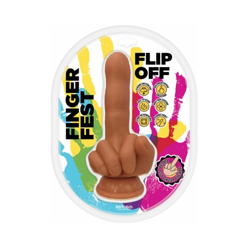 Finger Fest Flip Off Dildo - Tan