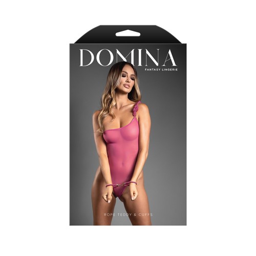 Fantasy Lingerie Domina One-Shoulder Teddy