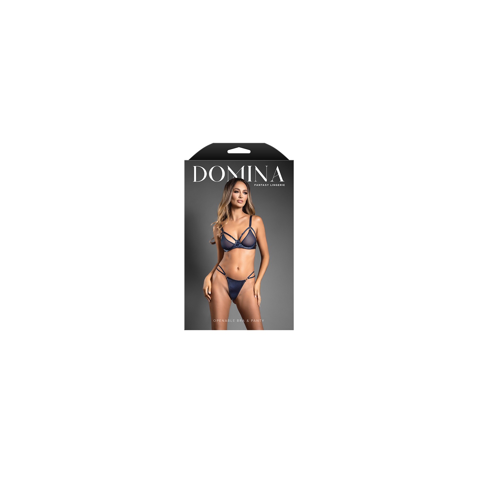 Domina Cage Bra and Crotchless Panty Set