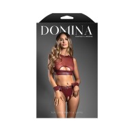 Fantasy Lingerie Domina Faux Leather Cut-Out Set