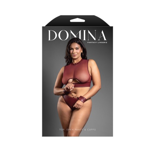 Fantasy Lingerie Domina Faux Leather Set