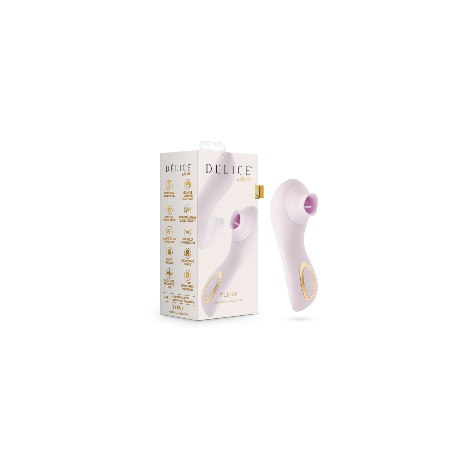 Vibrador Delice Fleur Air Pulsing Púrpura Claro