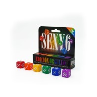 Juego de Dados Sexy 6 Edición Orgullo para Noches Divertidas