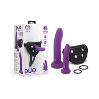 Together Duo Silicone Dildo and Harness Set