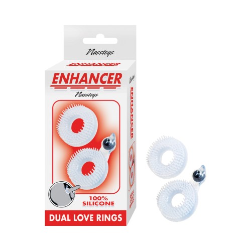 Enhancer Dual Love Rings Clear