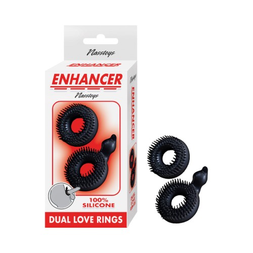 Anillos de Amor Dual Mejorados Negros