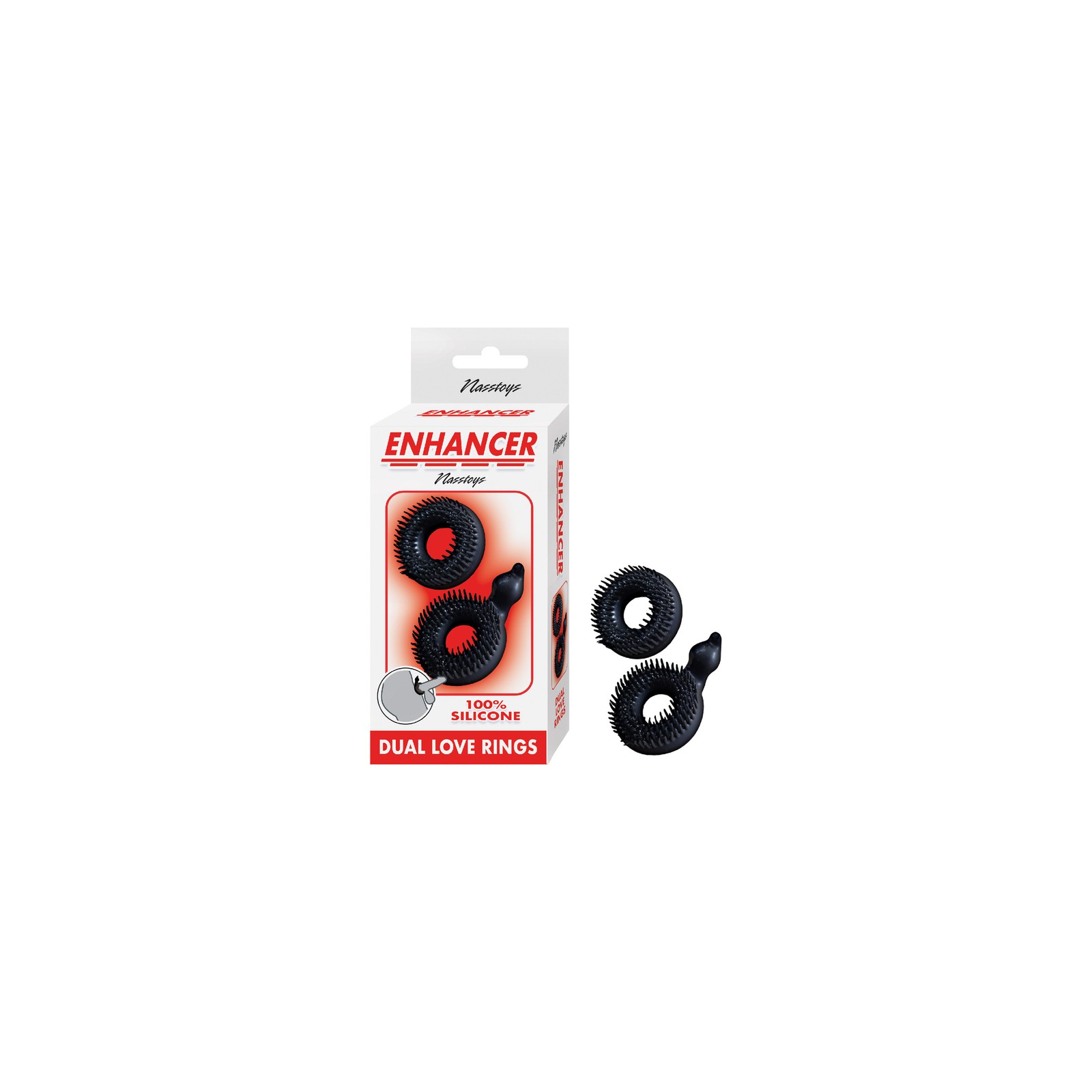 Enhancer Dual Love Rings Black