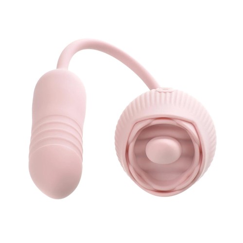 Adam & Eve Thrust & Tickle Rose Rechargeable Vibrator