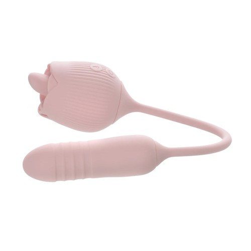 Adam & Eve Thrust & Tickle Rose Rechargeable Vibrator