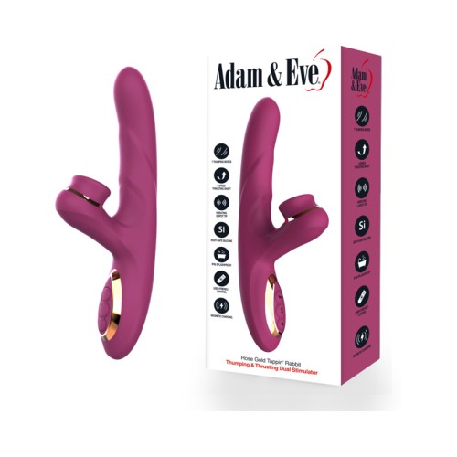 Adam & Eve Rose Gold Tappin' Rabbit Vibrator