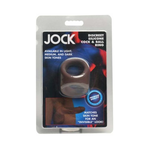 JOCK Dark Silicone Cock & Ball Ring - Pleasure Enhancement