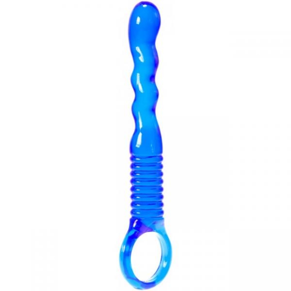 Ridged Anal Wand in Blue by Kinx