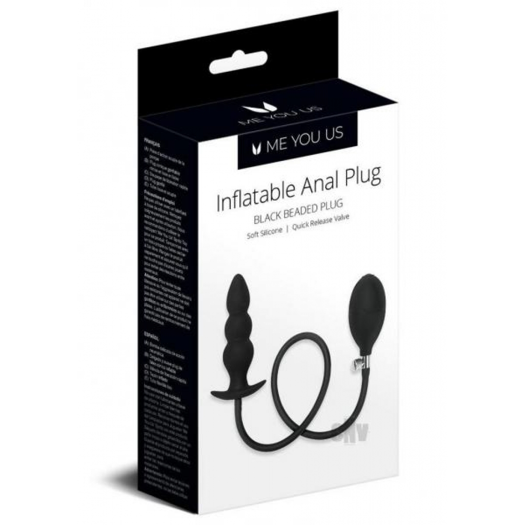 Myu Inflatable Anal Beaded Plug Blk - Abs Holdings