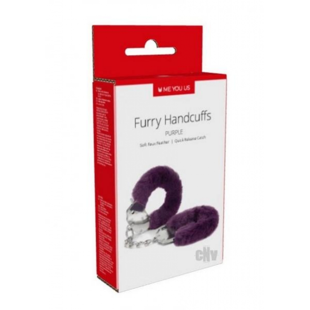 Myu Furry Handcuffs Purple - Abs Holdings