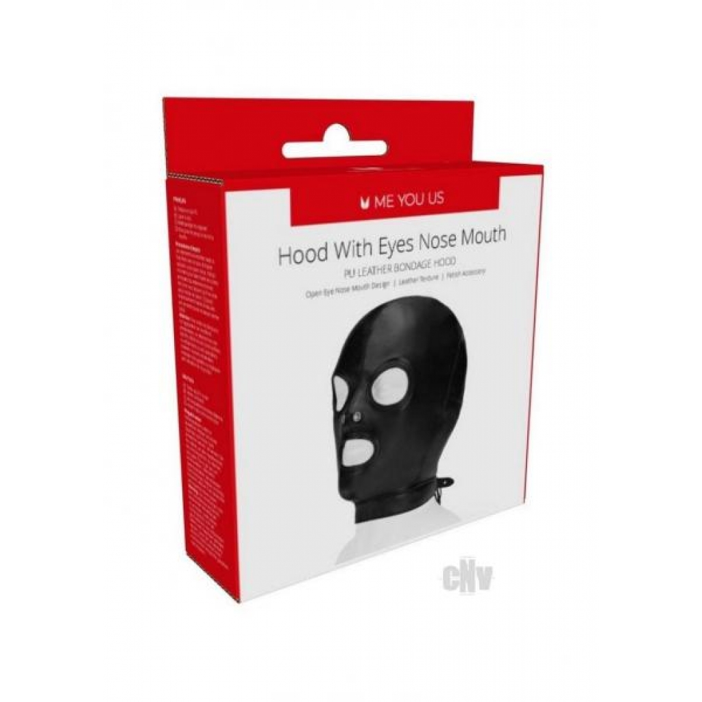 Myu Eye, Nose & Mouth Hood in Black: Ultimate BDSM Accessory