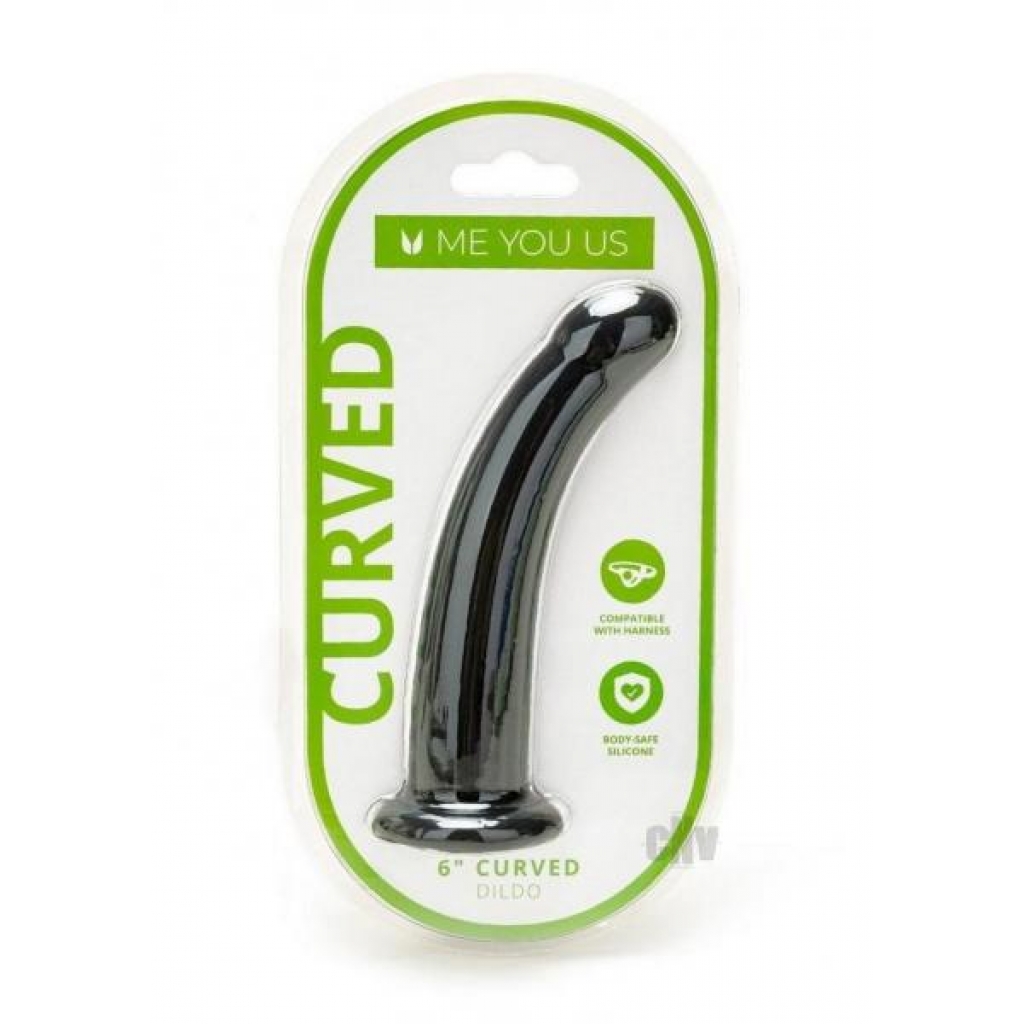 Myu Curved Silicone Dildo 6 Black - Abs Holdings