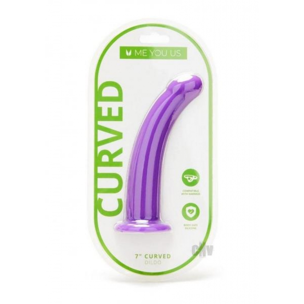 Myu Curved Silicone Dildo 7 Purple - Abs Holdings