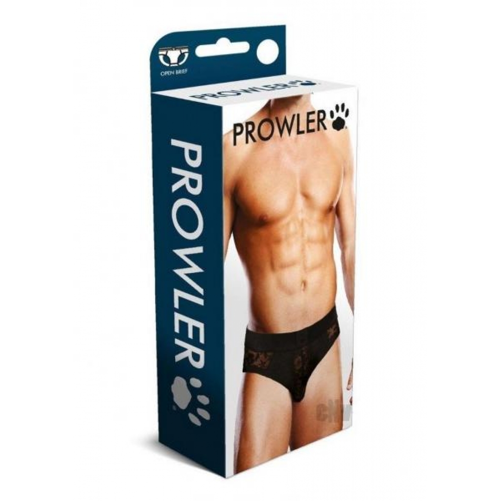 Prowler Lace Open Briefs: Elegant Style in Black