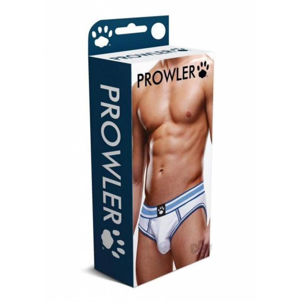 Prowler Backless Briefs - White/Blue Large