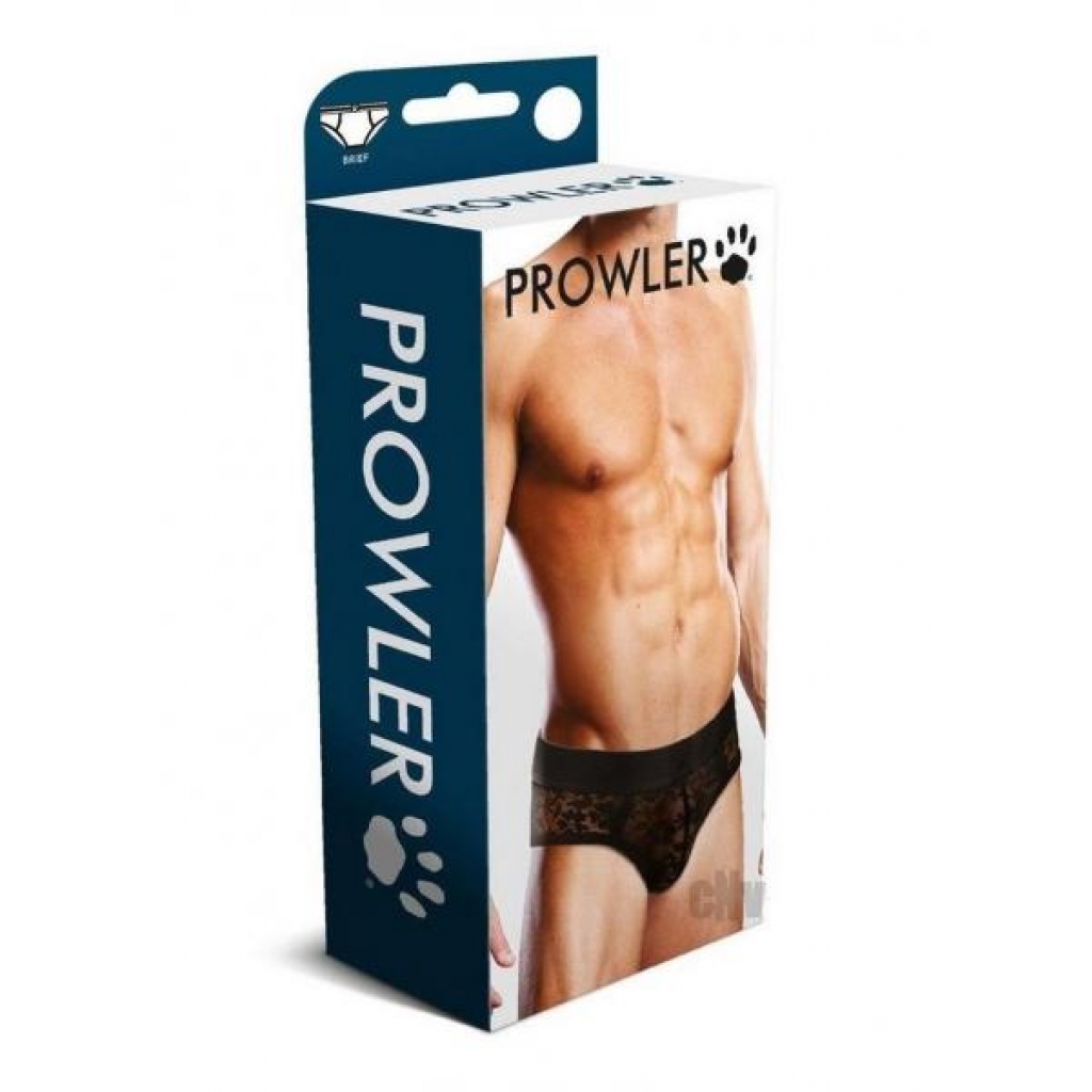 Prowler Black Lace Brief - Large