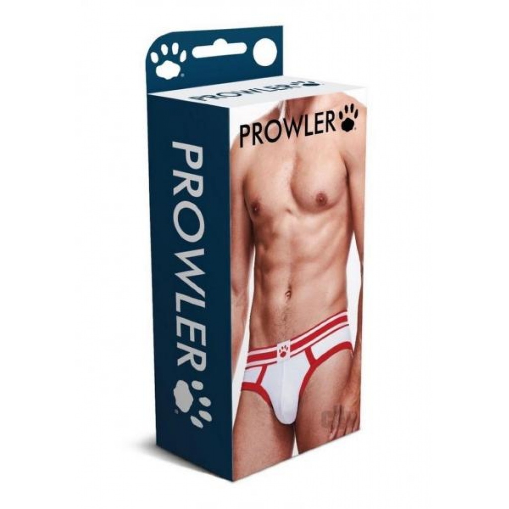 Prowler White/Red Briefs - Large