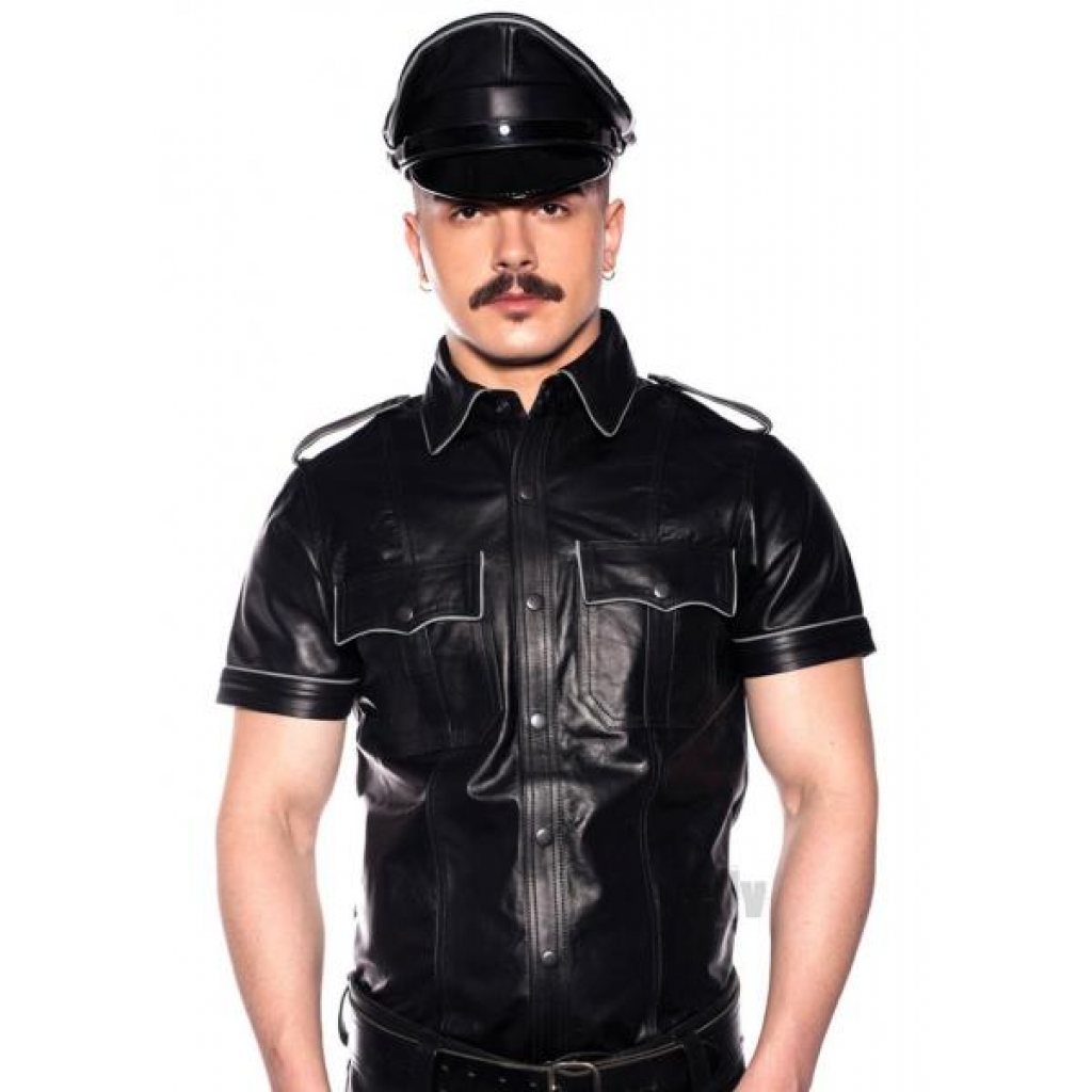 Prowler Red Police Shirt with Piping - Black/Grey XS