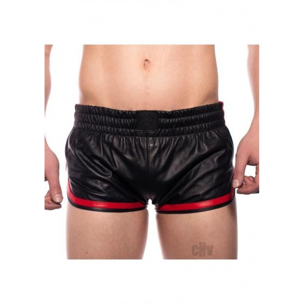 Prowler Red Leather Sport Shorts Red Xs - Abs Holdings