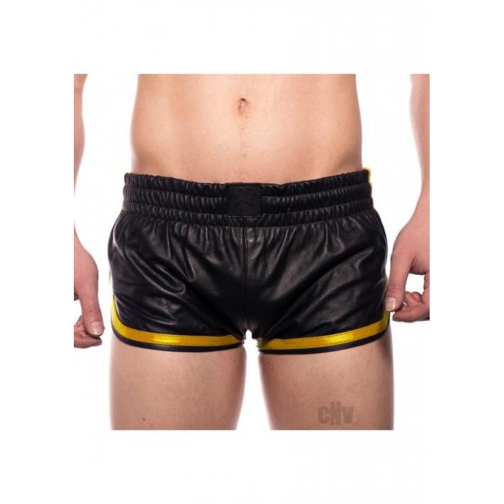 Prowler Red Leather Sport Shorts - Yellow XS