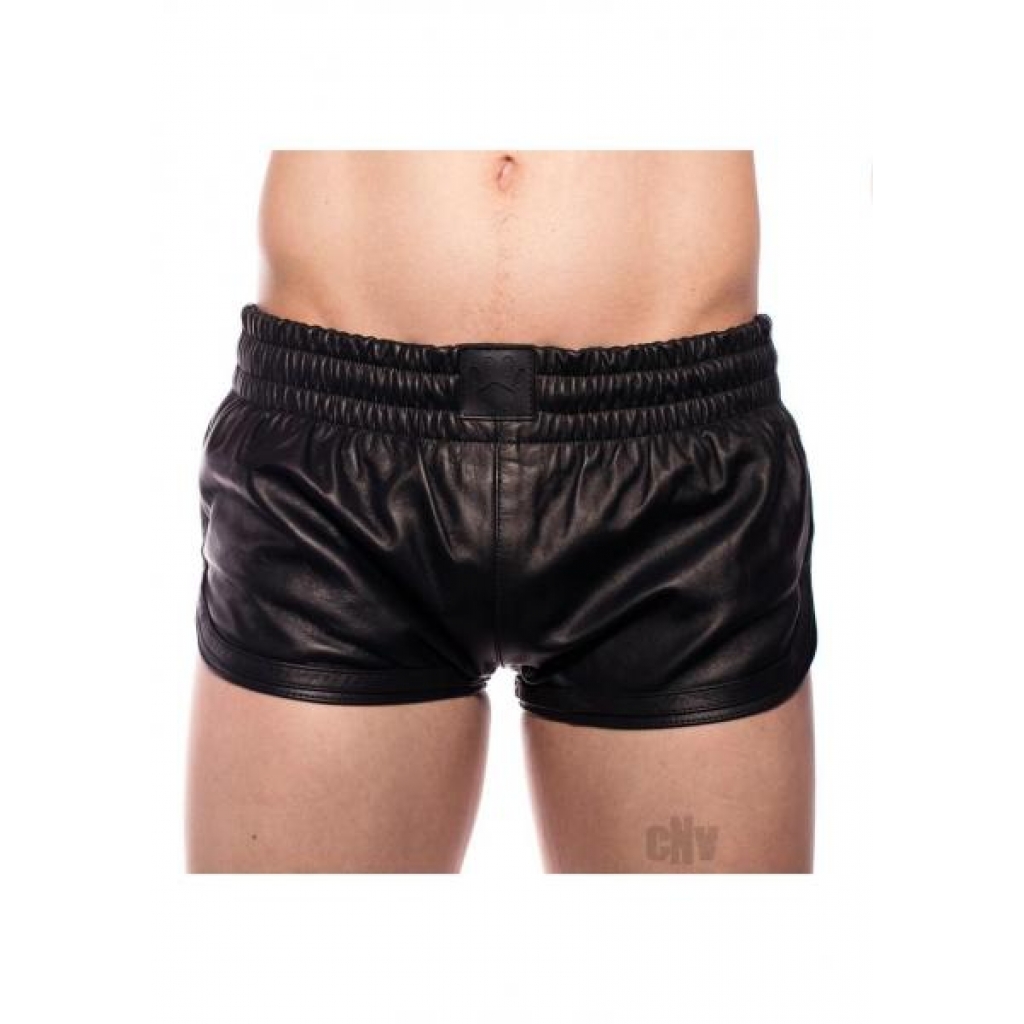 Prowler Red Leather Sport Shorts - Black (XS)