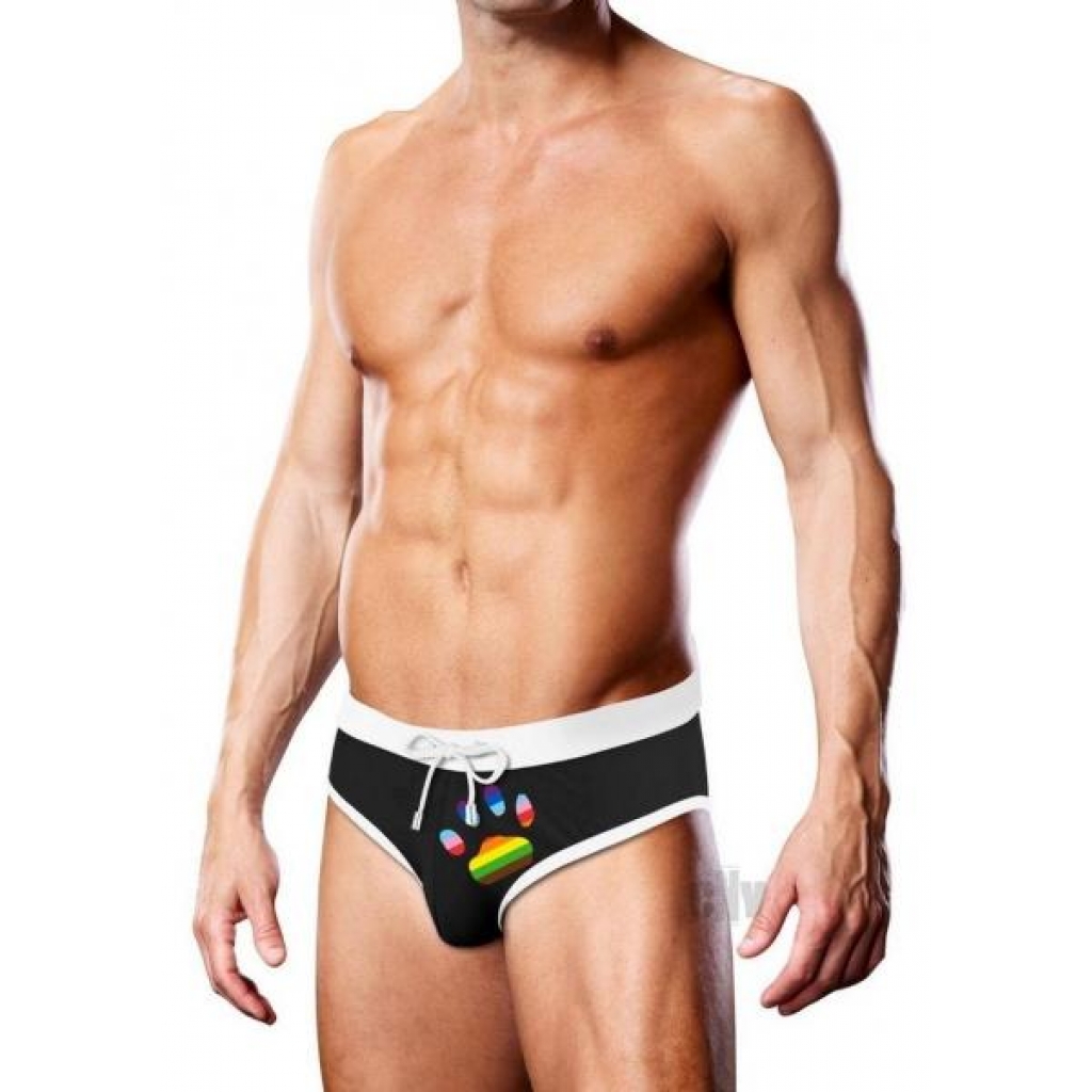 Prowler Swim Black Oversize Paw Brief - Large