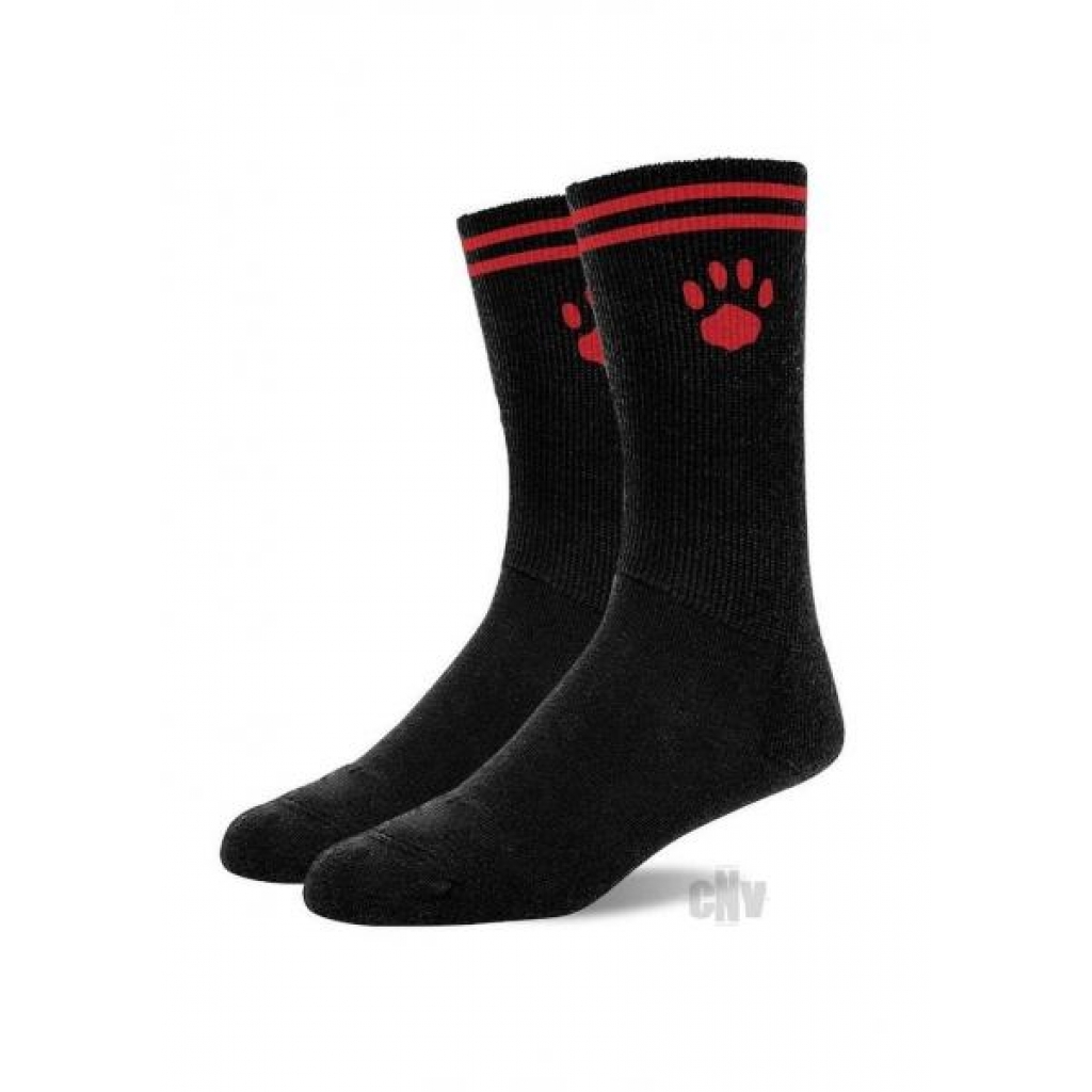 Prowler Red Crew Socks - Black and Red