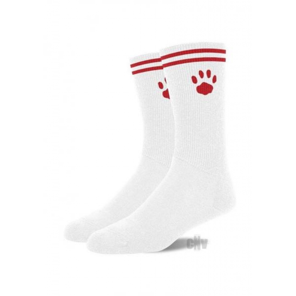 Prowler Red Crew Socks - White/Red