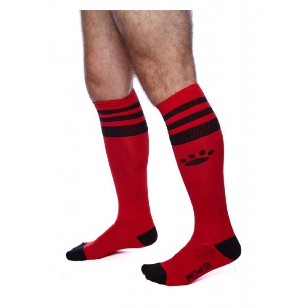 Prowler Red Football Socks - Kinky Fun