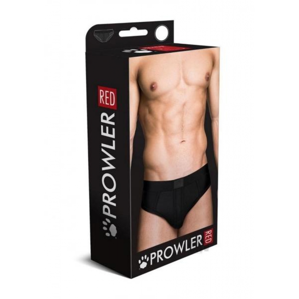 Prowler Red Ass-less Brief - Black Large