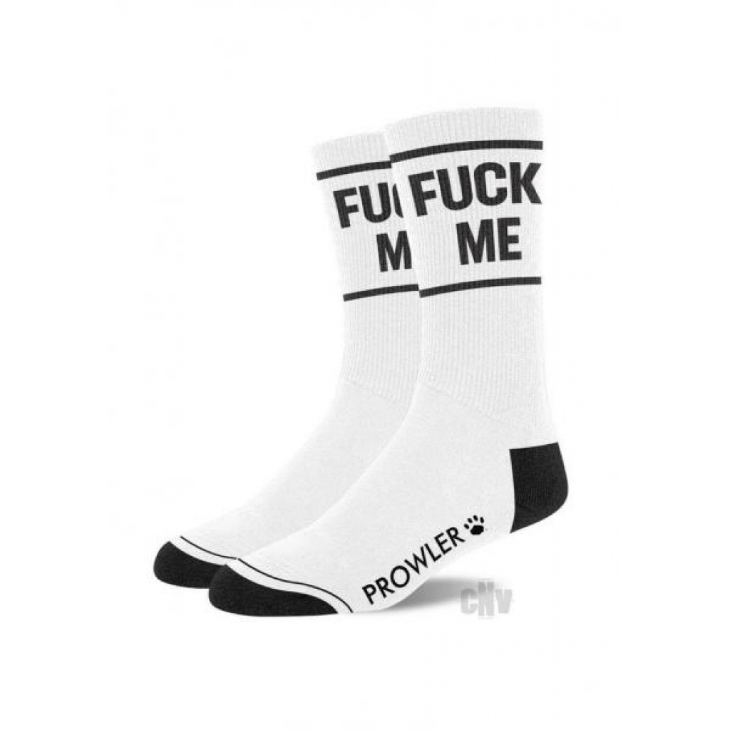 Prowler Red Fuck Me Socks White - Prowler Red