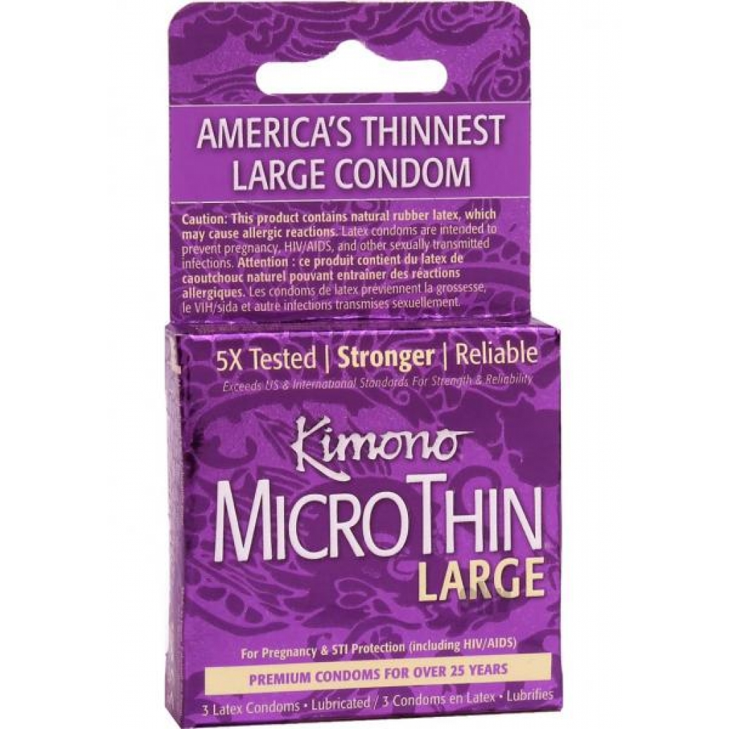 Kimono Micro Thin Large Condom 3 Pack