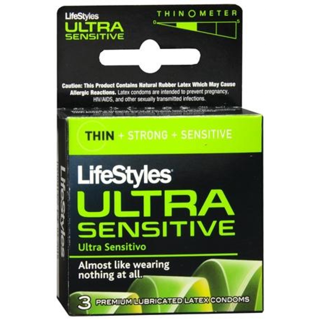 Lifestyles Condom Ultra Sensitive Lubricated 3 Pack