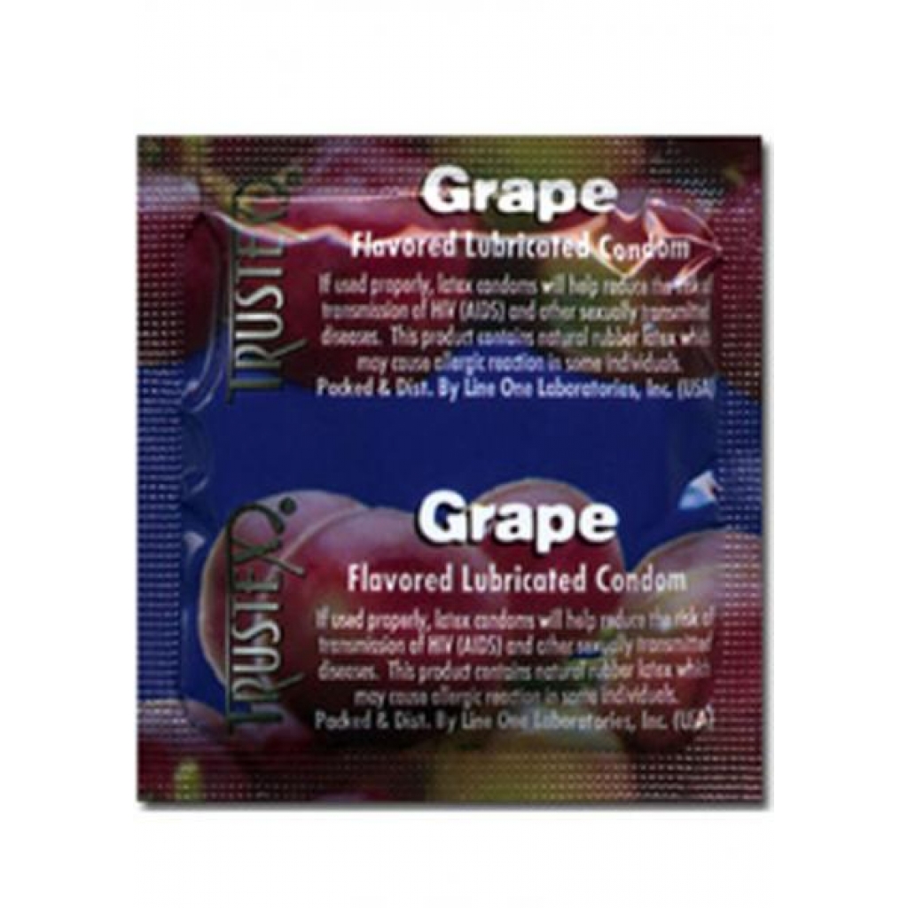 Trustex Condom Grape Flavored Lurbricated 3 Pack - Line One Laboratories Inc