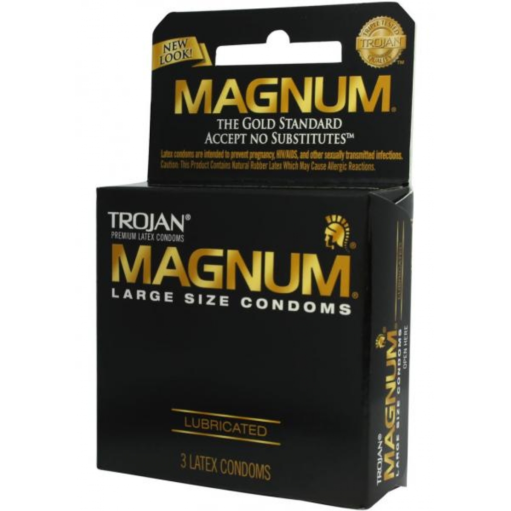 Trojan Condom Magnum Large Size Lubricated 3 Pack