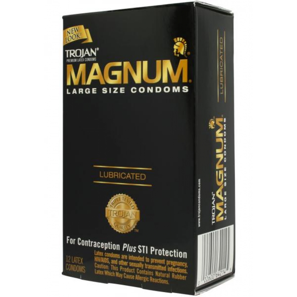 Trojan Condom Magnum Large Size Lubricated 12 Pack