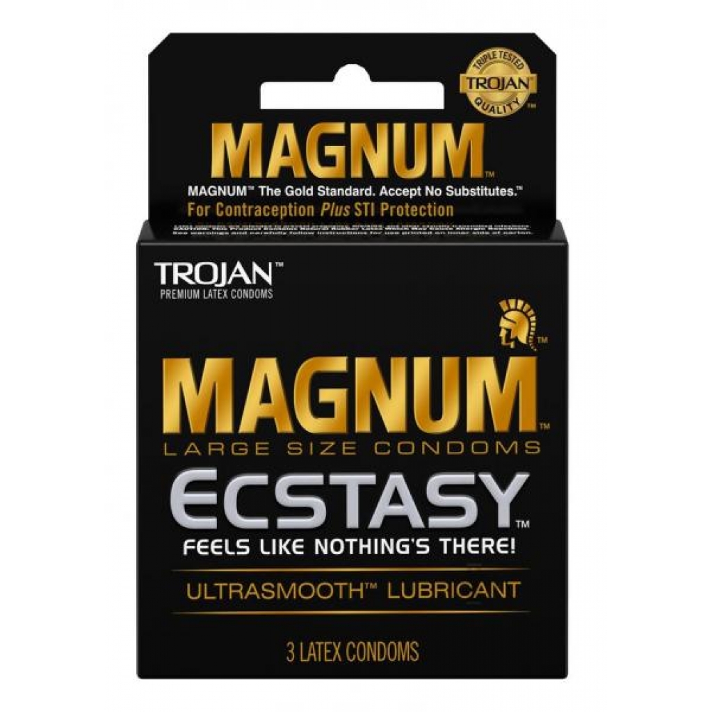 Trojan Magnum Ecstasy Latex Condoms 3 Pack - Trojan