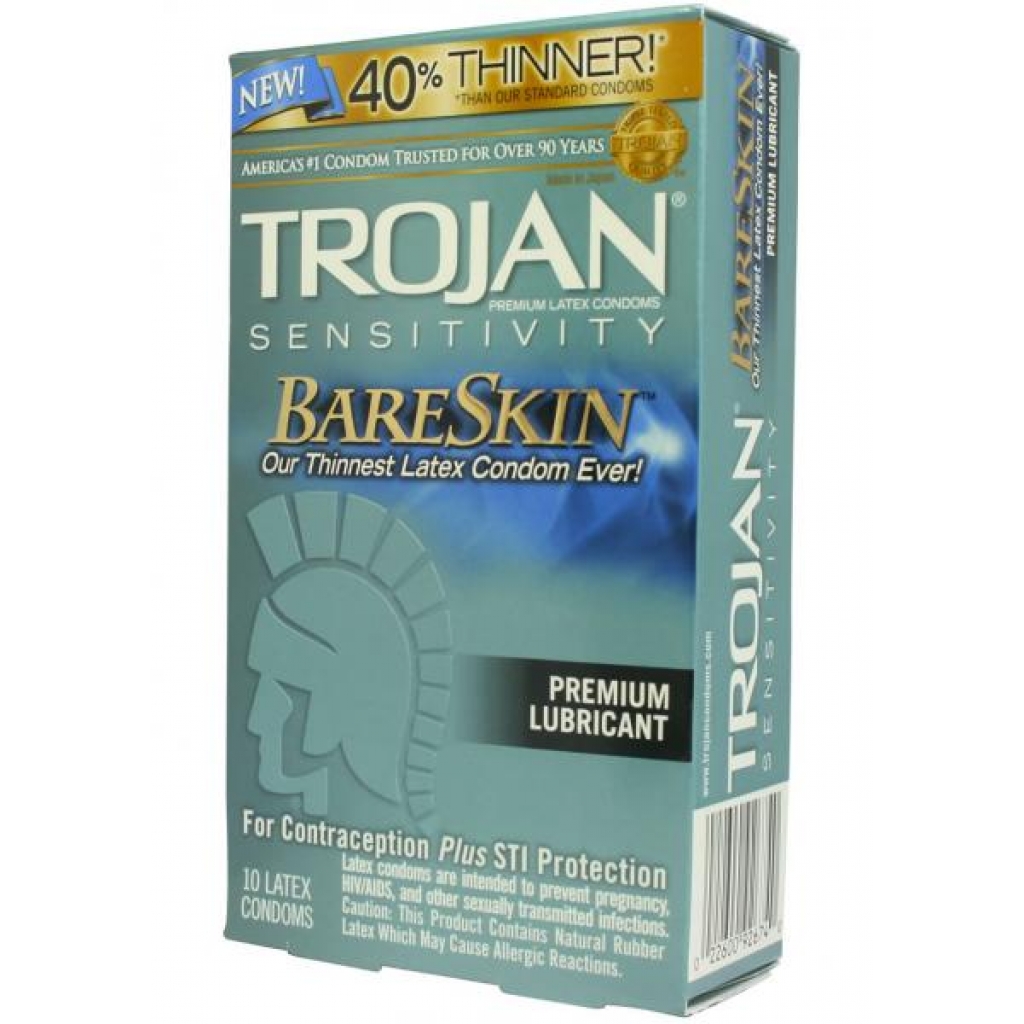 Trojan Condom Sensitivity Bare Skin - 10 Pack