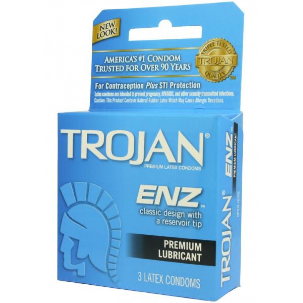 Trojan ENZ Lubricated Condoms 3 Pack - Trojan